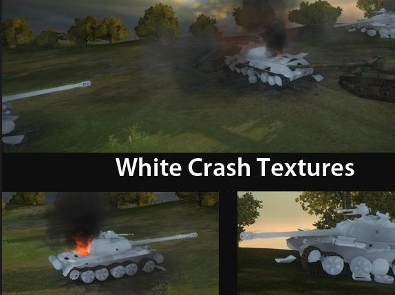 Мод белые текстуры подбитых танков 0.8.6